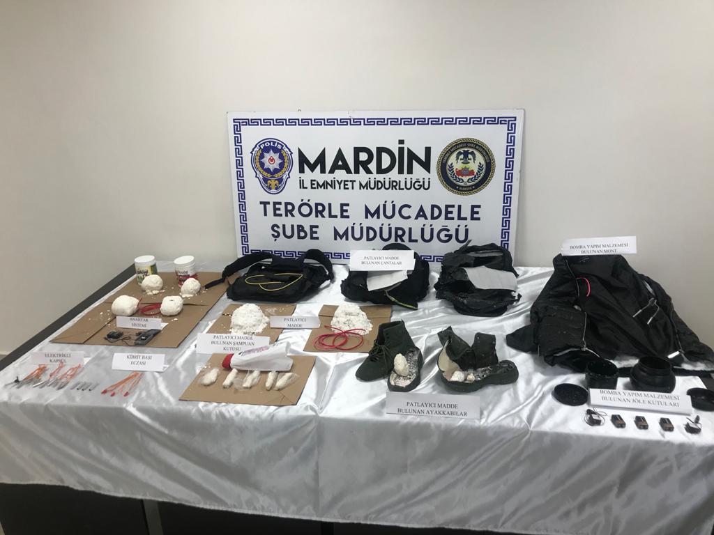 Şampuan kutusu ve jöle kapları içerisinde patlayıcı madde ele geçirildi
