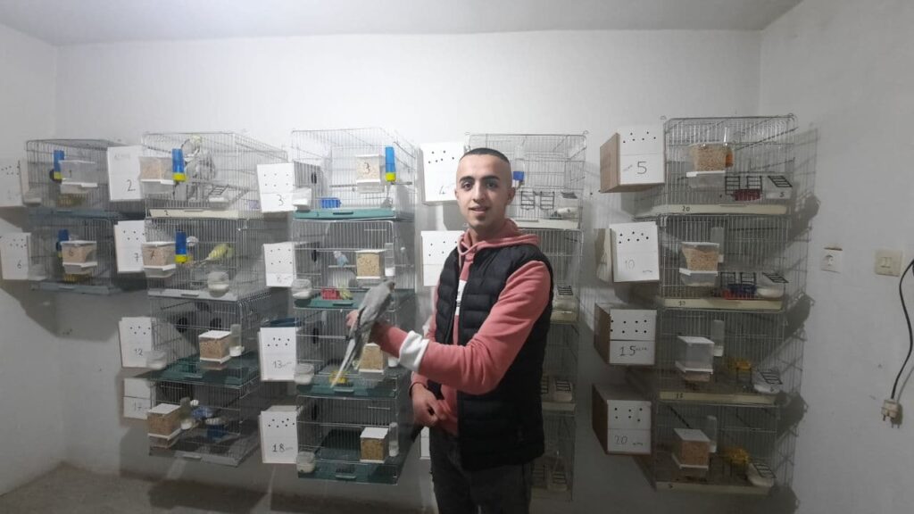 Evinin damında beslediği papağanları bölge illerine satıp, paraya para demiyor