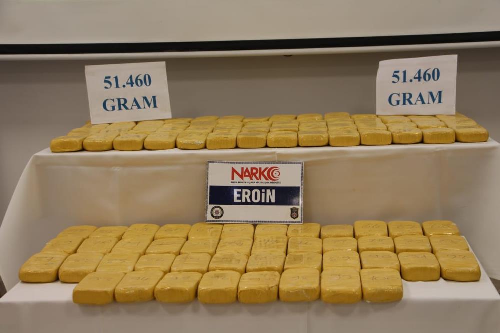 Mardin’de 51 kilo 460 gram eroin ele geçirildi