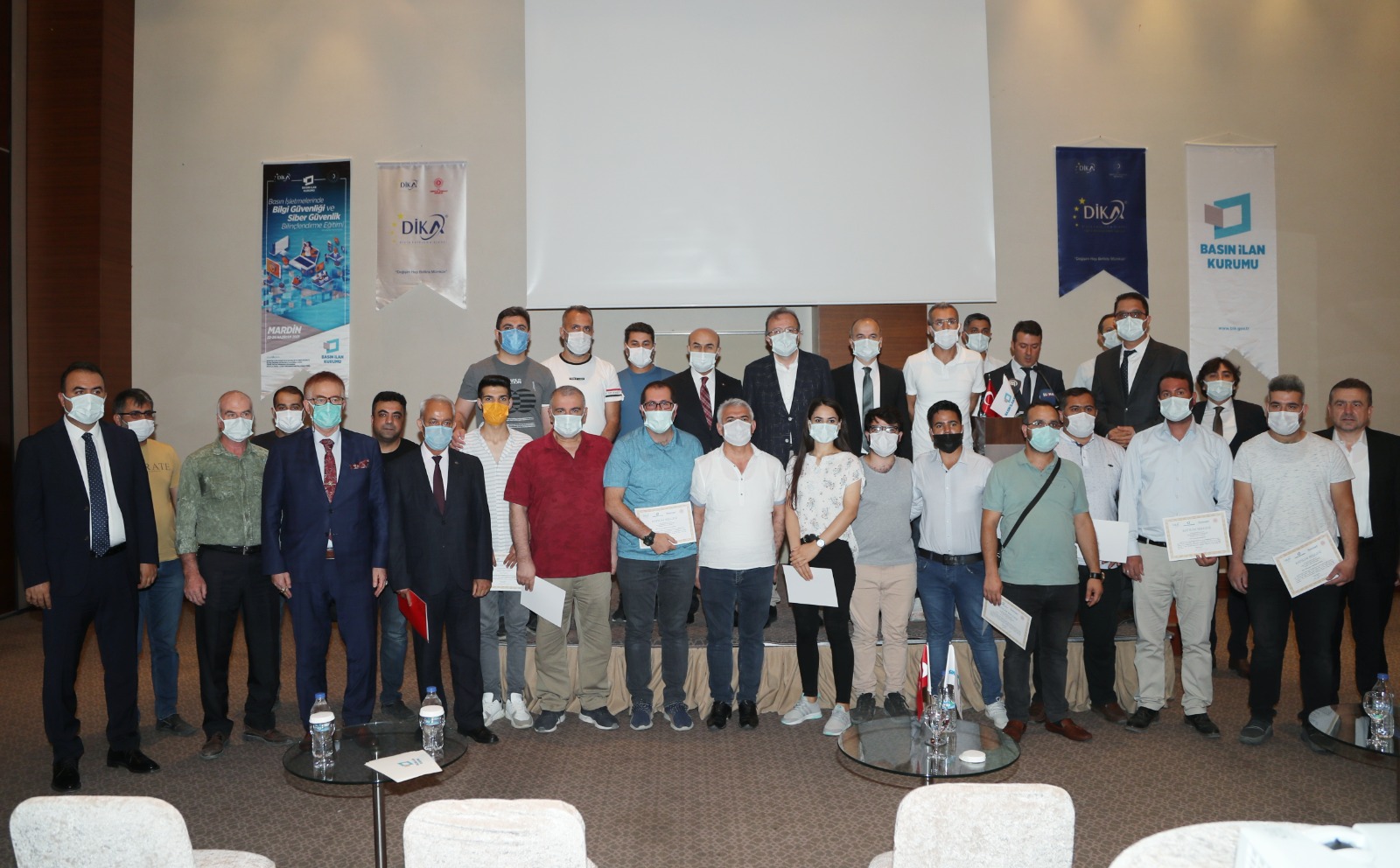 Yerel medya mensupları “Bilgi Güvenliği ve Siber Güvenlik Bilinçlendirme Eğitimi” sertifika töreni