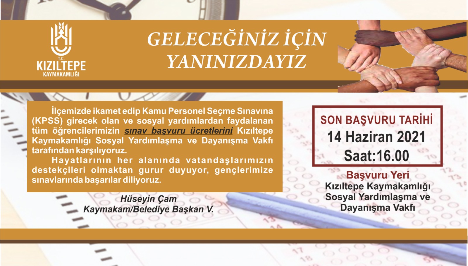 Sosyal yardımlardan faydalanan öğrencilerin KPSS ücretini kaymakamlık karşılayacak