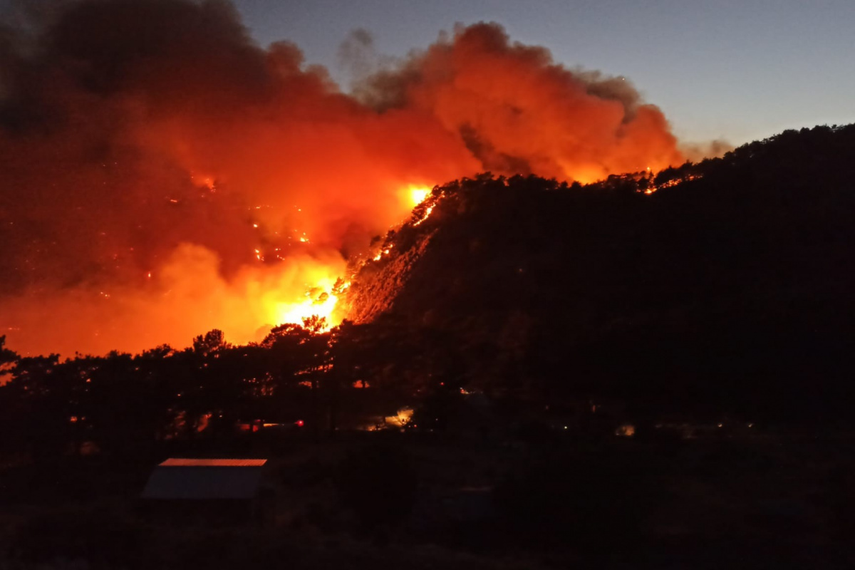 Antalya’da orman yangını devam ediyor