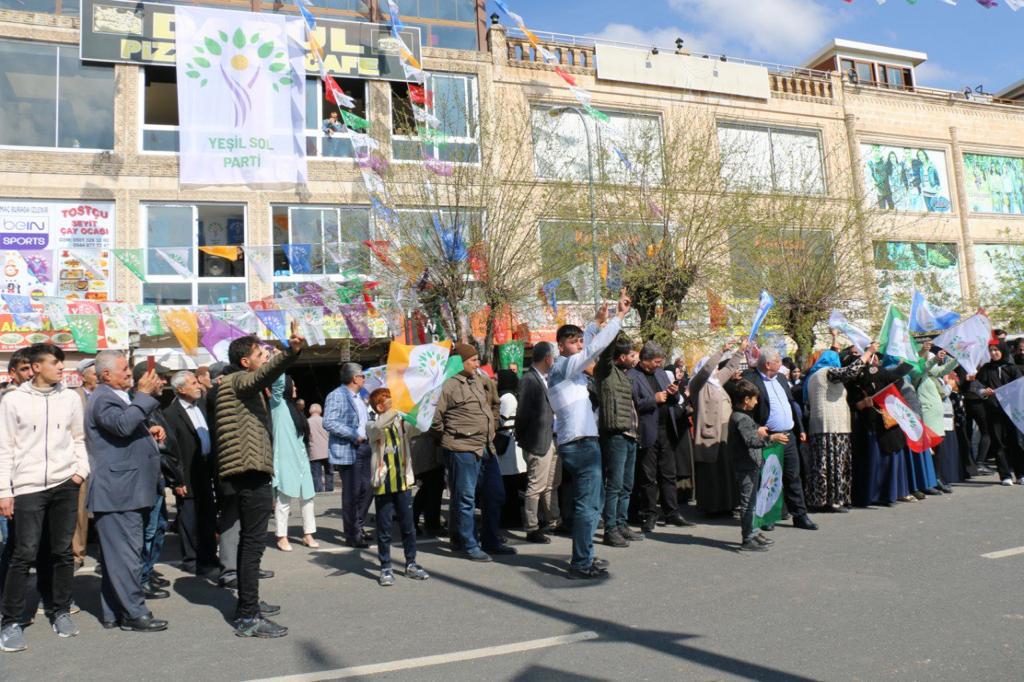 Midyat’ta Yeşil Sol Parti seçim bürosu açıldı