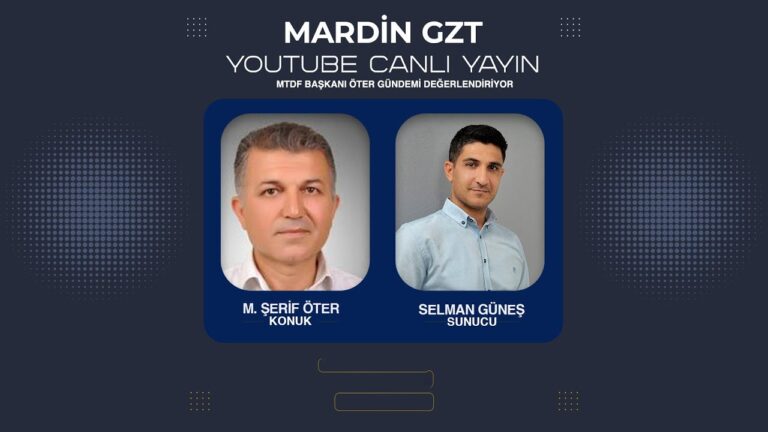 MTDF BAŞKANI M.ŞERİF ÖTER YAYIN KONUĞUMUZ