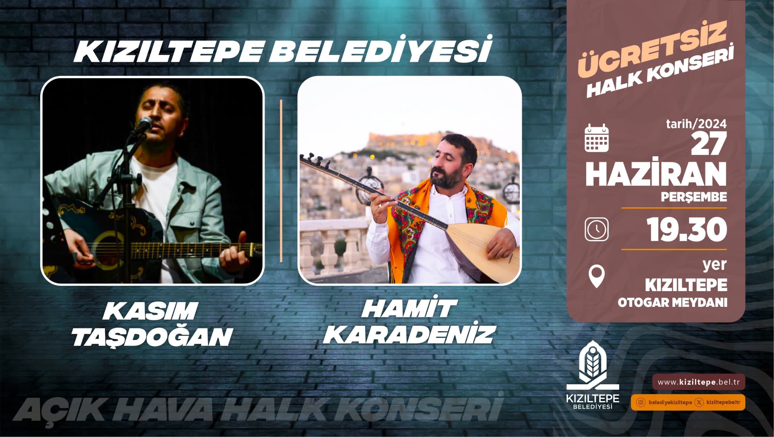 Kızıltepe Belediyesi ücretsiz halk konseri verecek