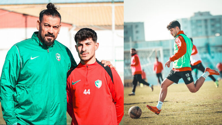 Kızıltepeli genç  futbolcu Amedspor ile ilk resmi maçına çıktı
