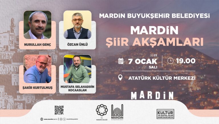 Mardin Şiir Akşamları Etkinliği Düzenlenecek