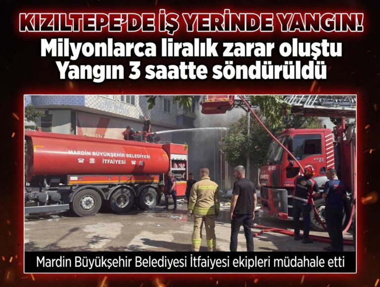Kızıltepe’de Çıkan Yangın Saatlerce Sürdü