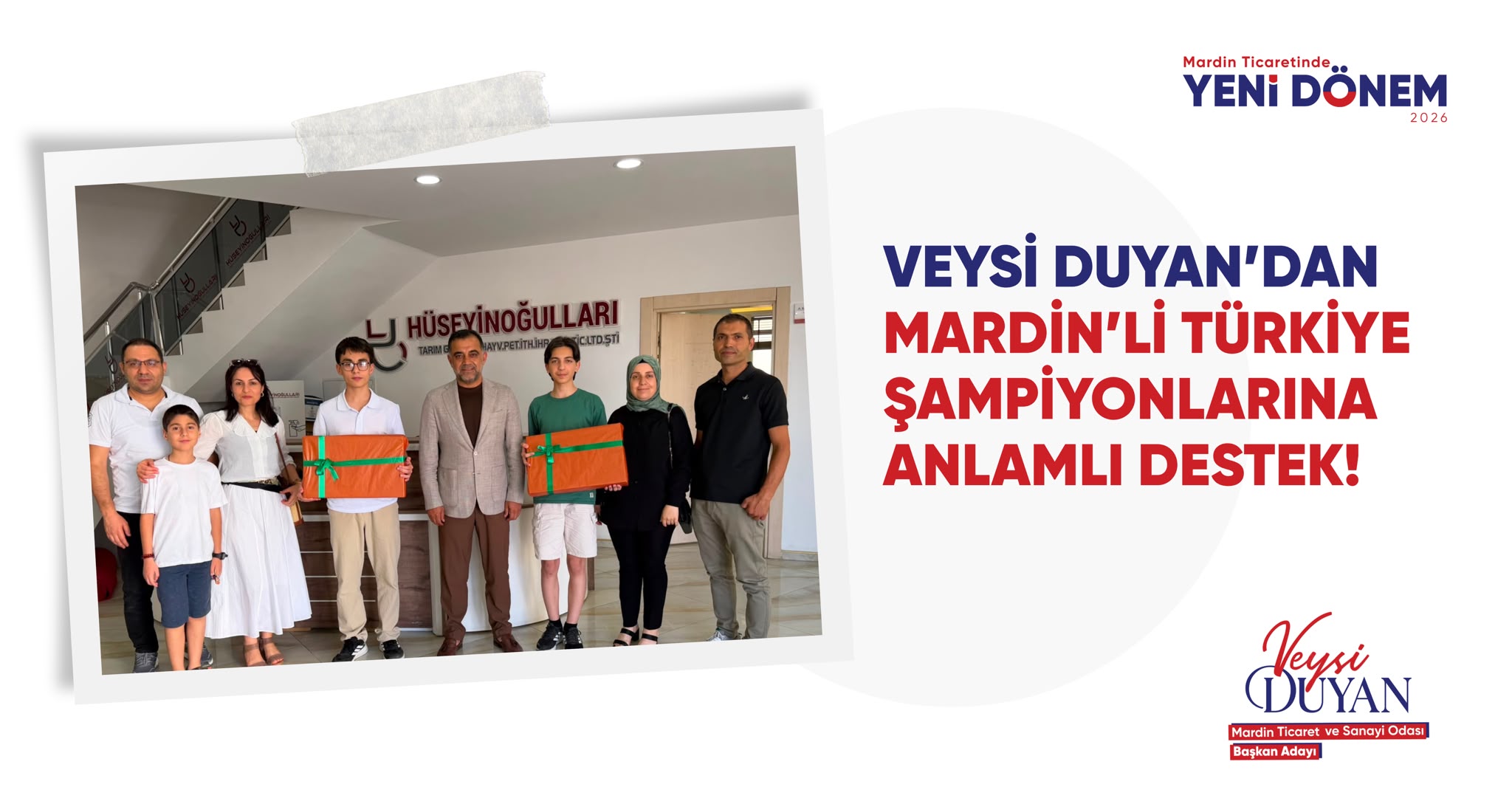 LGS Mardin Türkiye Birincilerine Mardin Ticaret Odası Başkan Adayı Veysi Duyan’dan Dizüstü Bilgisayar Hediyesi