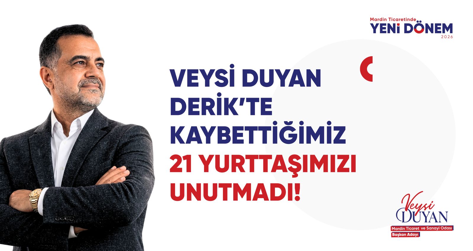 Veysi Duyan’dan Derik Kazası Mesajı