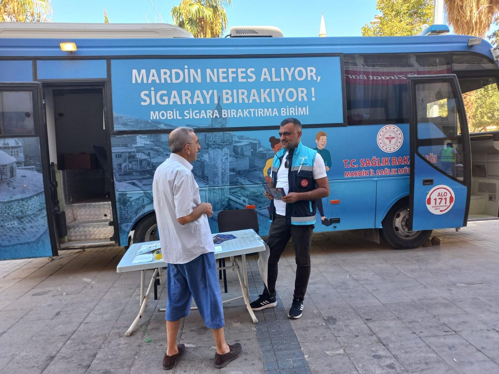 Kızıltepe’de mobil sigara bırakma hizmeti sürüyor