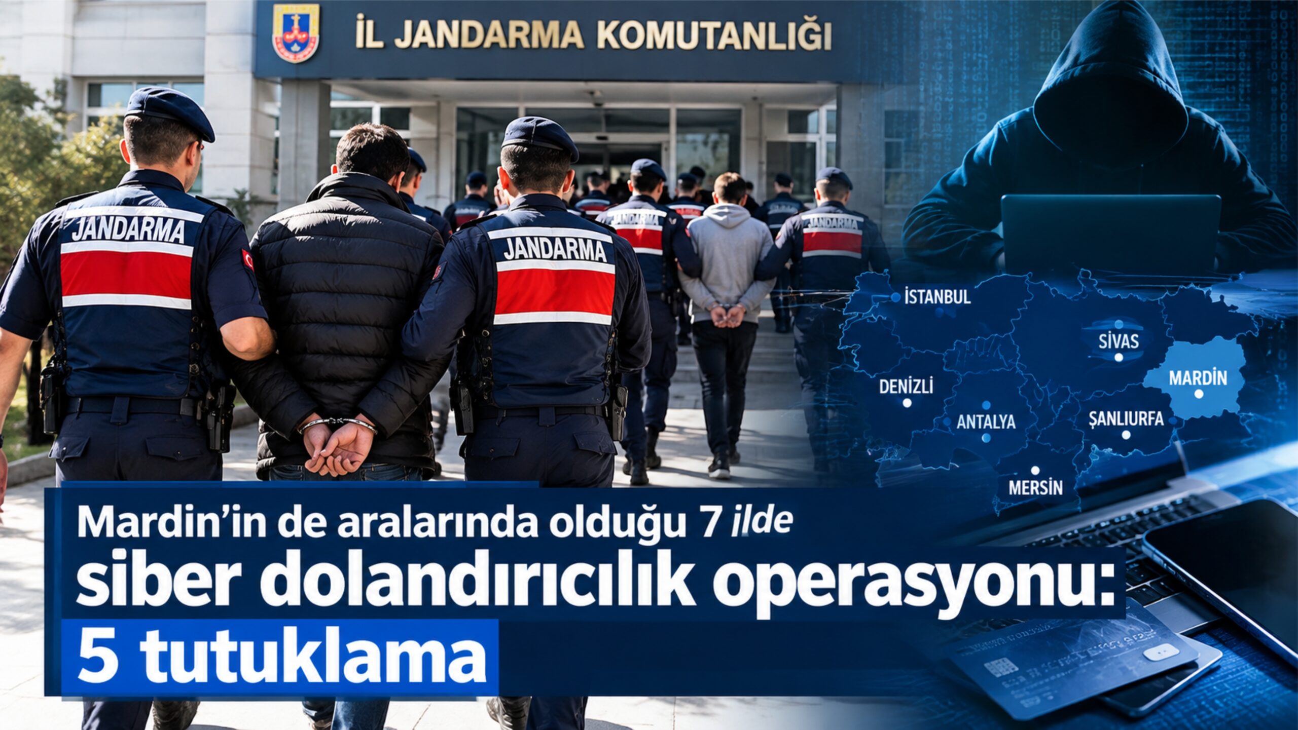 Mardin’in de aralarında olduğu 7 ilde siber dolandırıcılık operasyonu: 5 tutuklama