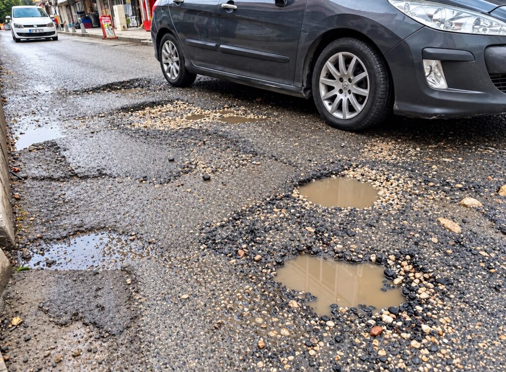 Kızıltepe’de kış geldi: Vatandaş bozuk yolların yapılmasını bekliyor