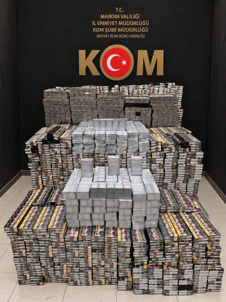 Midyat’ta 13 bin 500 paket kaçak sigara ele geçirildi